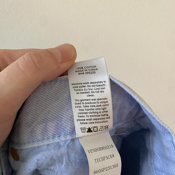 PACSUN blue high rise wide leg pants - Picture 6 of 7